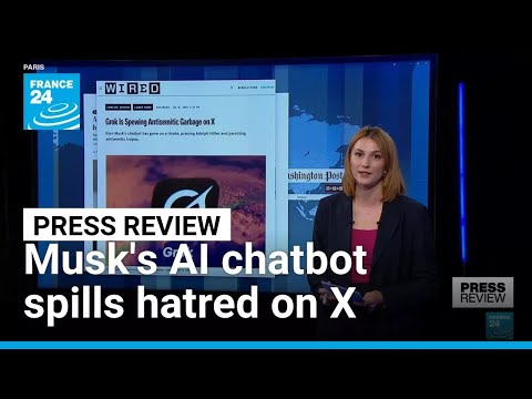 YouTube video thumbnail: Elon Musk's AI Chatbot is 'Spewing Antisemitic Garbage' Online
