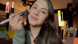 ASMR - Doing My Everyday Makeup (relaxing whispers & tapping sounds) 💓