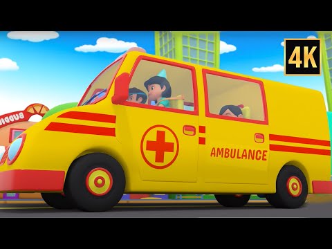 Wheels on the Ambulance - Emergency Vehicle Rhyme and Kids Song