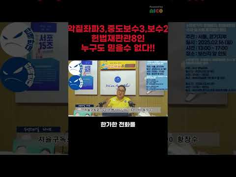 악질좌파3,중도보수3,보수2.헌법재판관8인 믿을수가 없다..