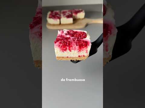 CHEESECAKE DE FRAMBUESA SIN HORNO 🤤 #postres