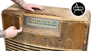 AMAZING Vintage Radio Cabinet Trash to Treasure Furniture Restoration