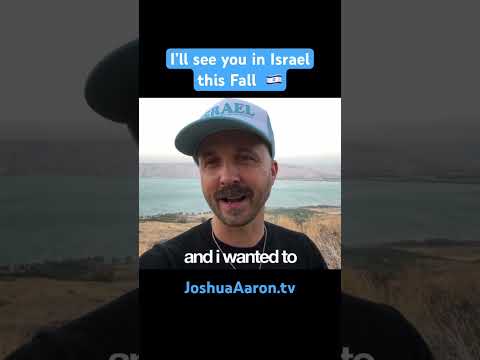 Join me October 19-30 in the Holy Land, Israel. www.JoshuaAaron.tv 🎟️🚍