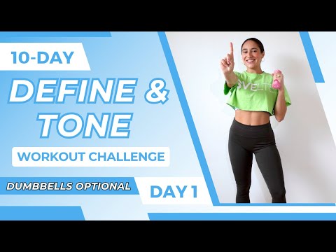 10-Day DEFINE & TONE Workout Challenge - Day 1 | Dumbbells Optional | Targeted BACK Workout