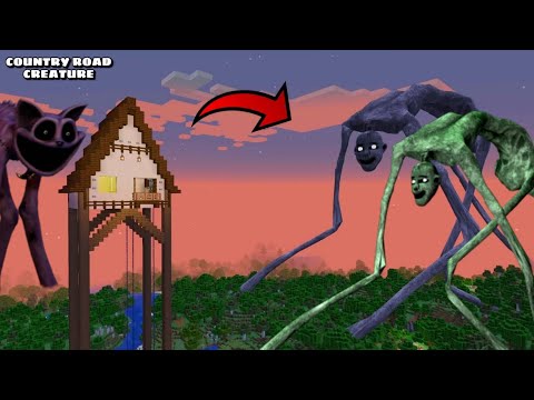 SURVIVED FROM CATNAP, COUNTRY ROAD CREATURE ARRIVAL In Minecraft - Gameplay - Coffine Meme 