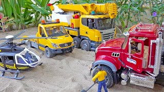 Tank, Excavator, Dump Truck Car Toy Rescue Sand Play