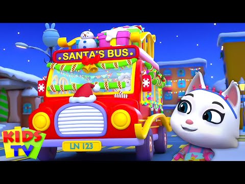 Christmas Wheels on the Bus, बस के पहिए घूमे गोल, Nursery Rhymes and Songs for Kids in Hindi