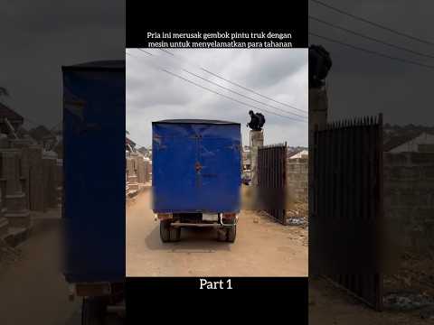 Pria ini merusak gembok pintu truk dengan mesin untuk menyelamatkan para tahanan #alurceritafilm