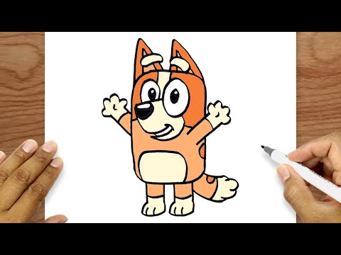 How To Draw Bingo From Bluey Art Hub | Bingo Drawing Easy