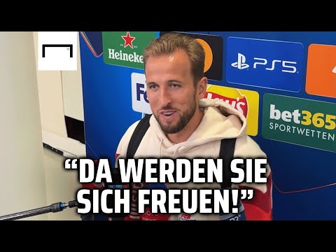 Kane freut sich für seine Kinder: Endlich ein Ball mit Sternen 😊😉 | FC Bayern 9:2 Dinamo Zagreb