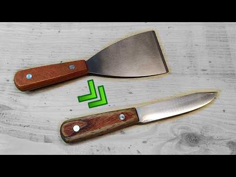 Transforming a Painter's Spatula into a Razor-Sharp Knife | DIY Knife Making