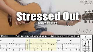 Stressed Out - twenty one pilots | Fingerstyle Guitar | TAB + Chords + Lyrics