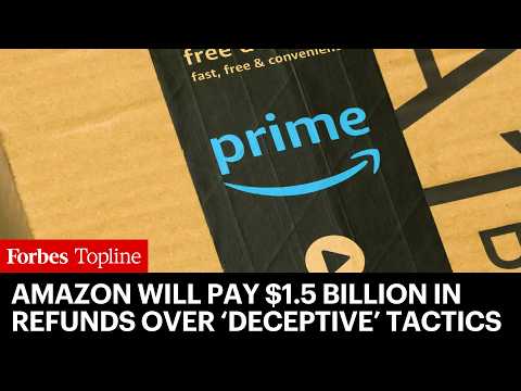 YouTube video thumbnail: Amazon Reaches Record $2.5 Billion Settlement Over ‘Deceptive’ Prime Tactics