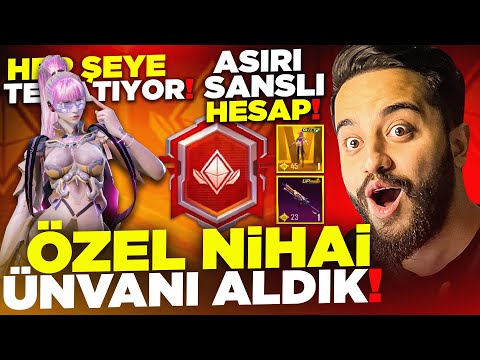 TÜM NİHAİ SETLERE TEK ATAN AŞIRI ŞANSLI HESAP! (İNANILMAZ) ÖZEL NİHAİ ÜNVANI ALDIK! PUBG Mobile
