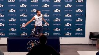 Rudy Gobert touching all the microphones at media availability - tested positive for COVID-19