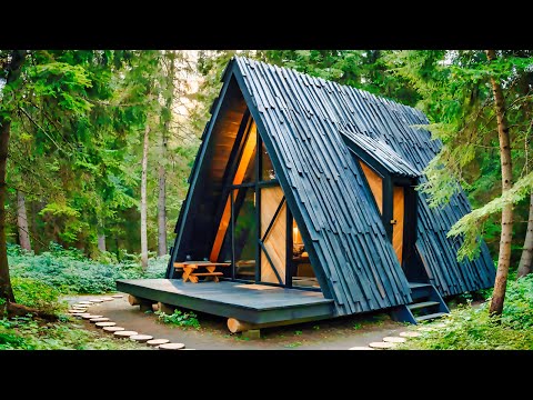 Man Built a STUNNING Wood Cabin in the Wilderness ! By @ferincishin