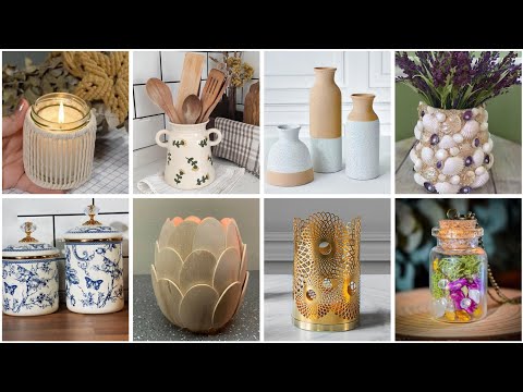 أفكار 💡 عندك برطمانات اصنعي اجمل ديكورات ومنظمات لبيتك اصنعيها بنفسك #diy #craft #ideas #idee