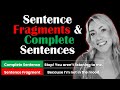 Identifying and Fixing Sentence Fragments