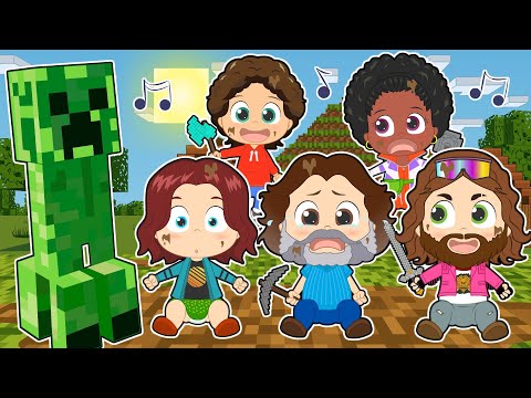 CINCO BEBÉS 👾👾 Con los Personajes de Minecraft