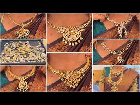 Diamond Look Lightweight 13g Necklace & Haram | Navarathnam Stone Designs