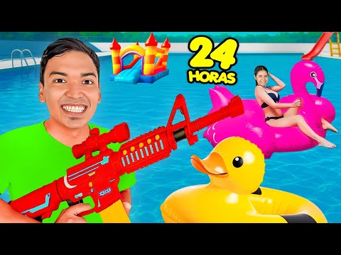 24 HORAS en INFLABLES en PISCINA