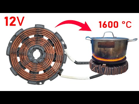 AWESOME Project! I Made A Perfect 12V Induction Cooker That Works Even Electricity Outage