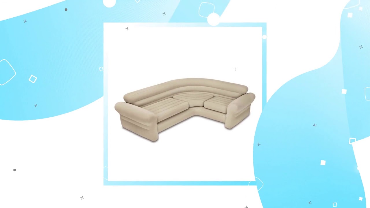 Надувной угловой диван intex corner sofa