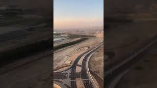 Plane landing at Dubai’s Airport #plane #flight #etihad_airways #dubai #abudhabi #view