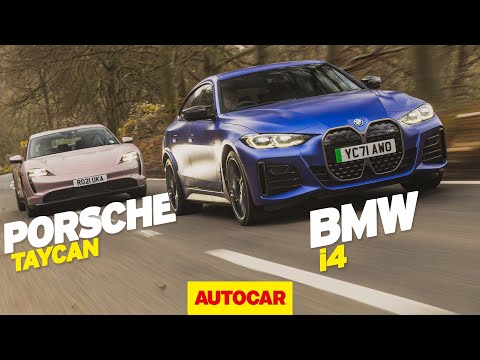 New 2022 BMW i4 v Porsche Taycan review - The world's best fast EV? - Autocar