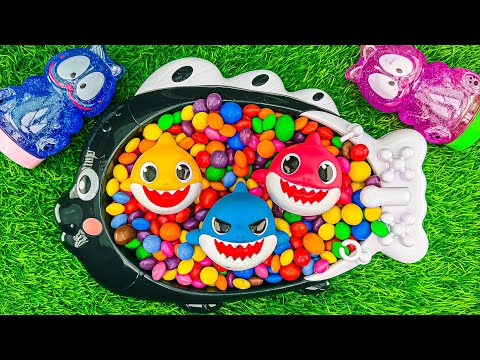 Very Satisfying Video | Glitter M&M's & Magic Pop it in Fish Bathtub with Mixing Candy ASMR #9999