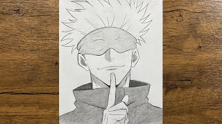 How to Draw Gojo Satoru Step by Step | Jujutsu Kaisen Fan Art Tutorial