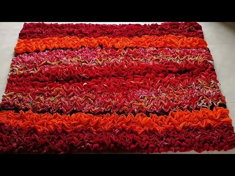 पूरानी साड़ी से कालीन कारपेट कैसे बनाए/Doormat making at home/paydan banane ka tarika..