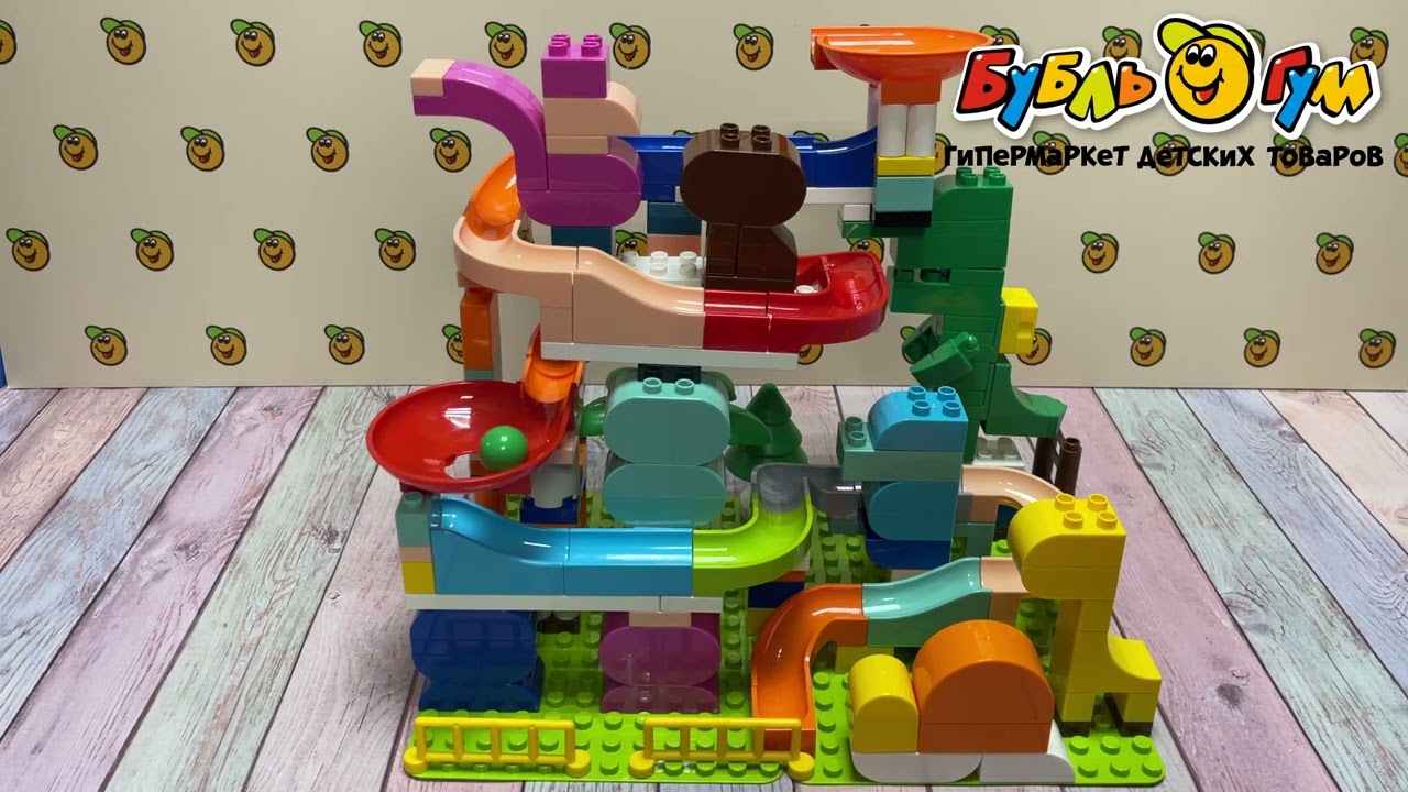 Конструктор Горка с животными 210дет  - видео