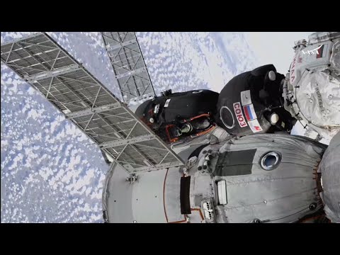 Russian Soyuz MS-27 Crewed Spacecraft Docked to the Space Station
