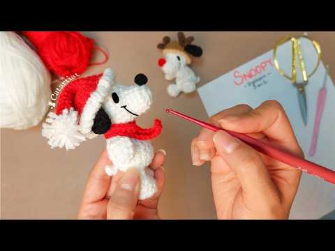 Teje tu Snoopy Navideño 🎄 Snoopy Amigurumi | Crochet Tutorial paso a paso - Fácil