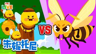 🔴 LIVE 蜜蜂马蜂大对决 | 勇敢的小蜜蜂 | Honeybee vs Giant Hornet | 了不起的对决｜Kids Song | 兒歌童謠 | 卡通動畫 | 儿歌童谣 | 朱妮托尼