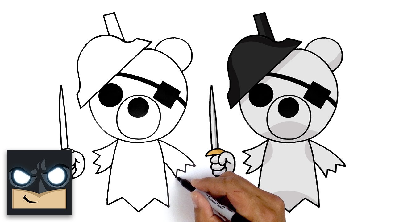 How To Draw Ghosty - Roblox Piggy