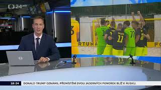 ČT24 Zprávy 2.8.2025 - Teplice Mistr ČR!
