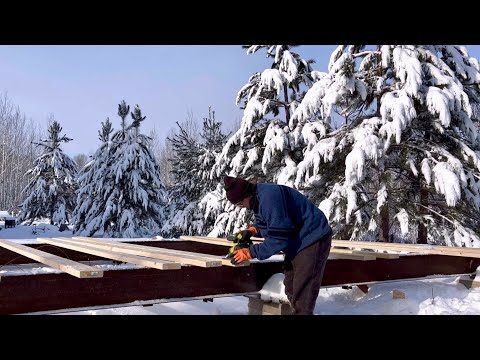 Building A VERY SIMPLE Off Grid Cabin: The Floor (Below Zero)