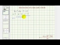 Intersection of a Line and a Circle