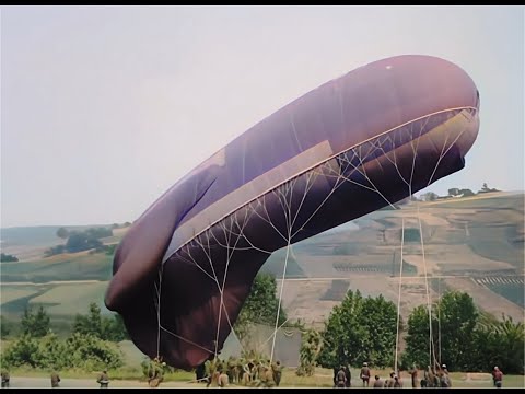 Amazing enhanced and colorized footage of Observation Balloons during WW-I [HD]