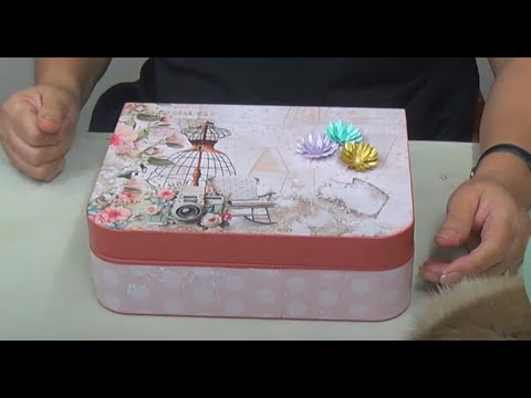 Vidro com Transfer e Scrap Decor no MDF