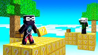 Converti En LUCKY BLOCKS Un Skyblock En MInecraft