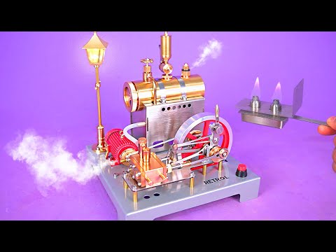 Assembling a Mini Metal Steam Engine and a Power Generator Street Lamp | Kit Model