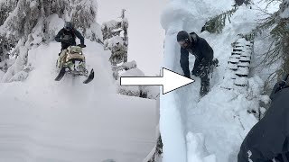 Cliff Drop In To Tree Well
