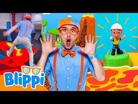The Floor Is LAVA Challenge!! (DON'T TOUCH THE FLOOR!) 🌋🔥 Blippi Best #shorts