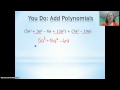 Adding and Subtracting Polynomials Challenge