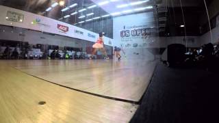 Paola Longoria (MEX) wins point over Veronica Sotomayor (ECU)
