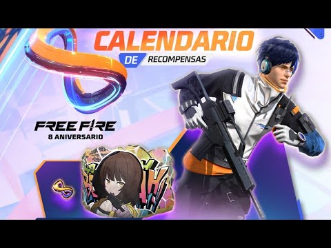 ✅ TODO EL CALENDARIO DE COSAS GRATIS DEL 8VO ANIVERSARIO DE FREE FIRE 💚