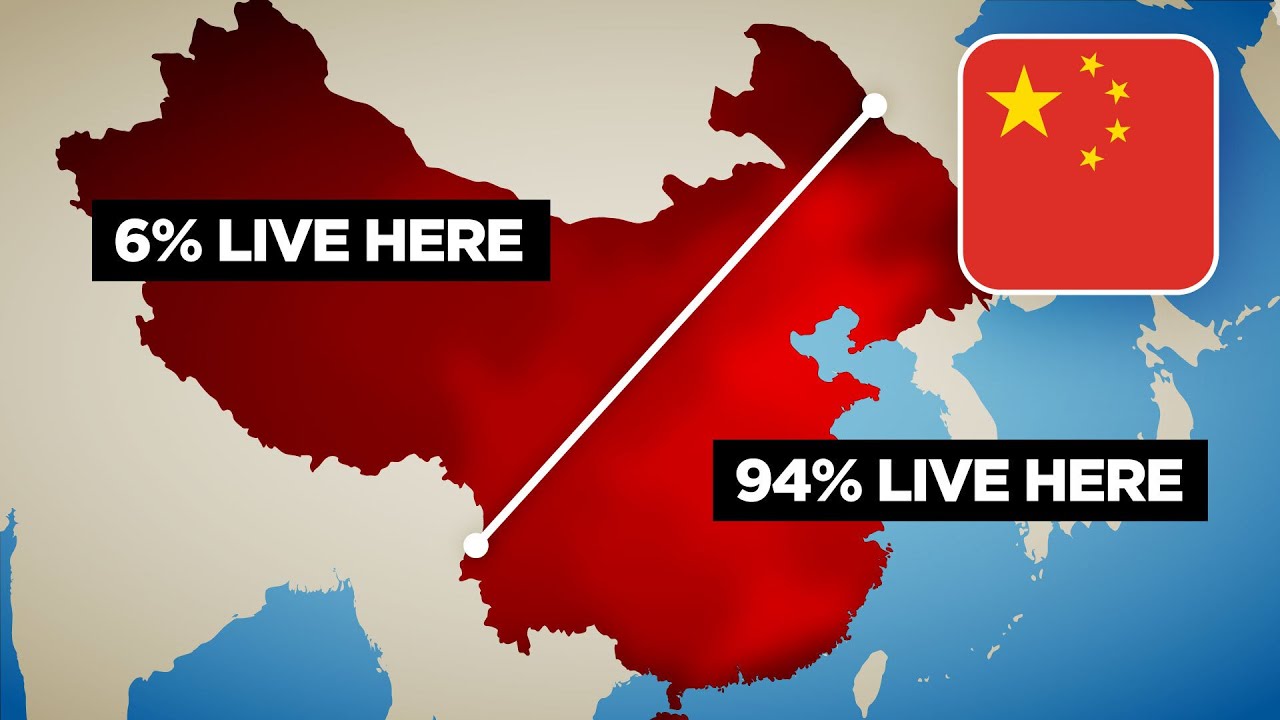 Why 94% of China Lives East of This Line